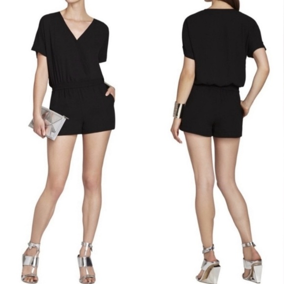 BCBG Max Azria Black Shorts‎ Romper - Size Small - Picture 1 of 5